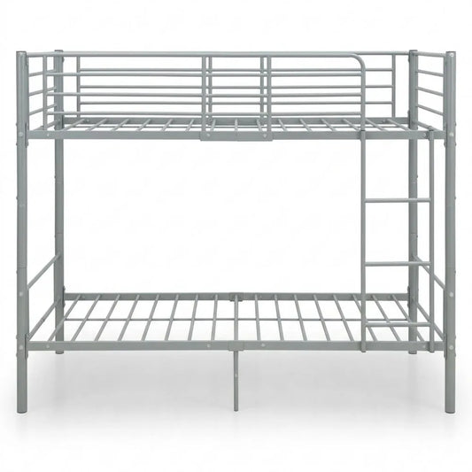 Metall-Etagenbett für Kinderzimmer, 90x200 cm, grau