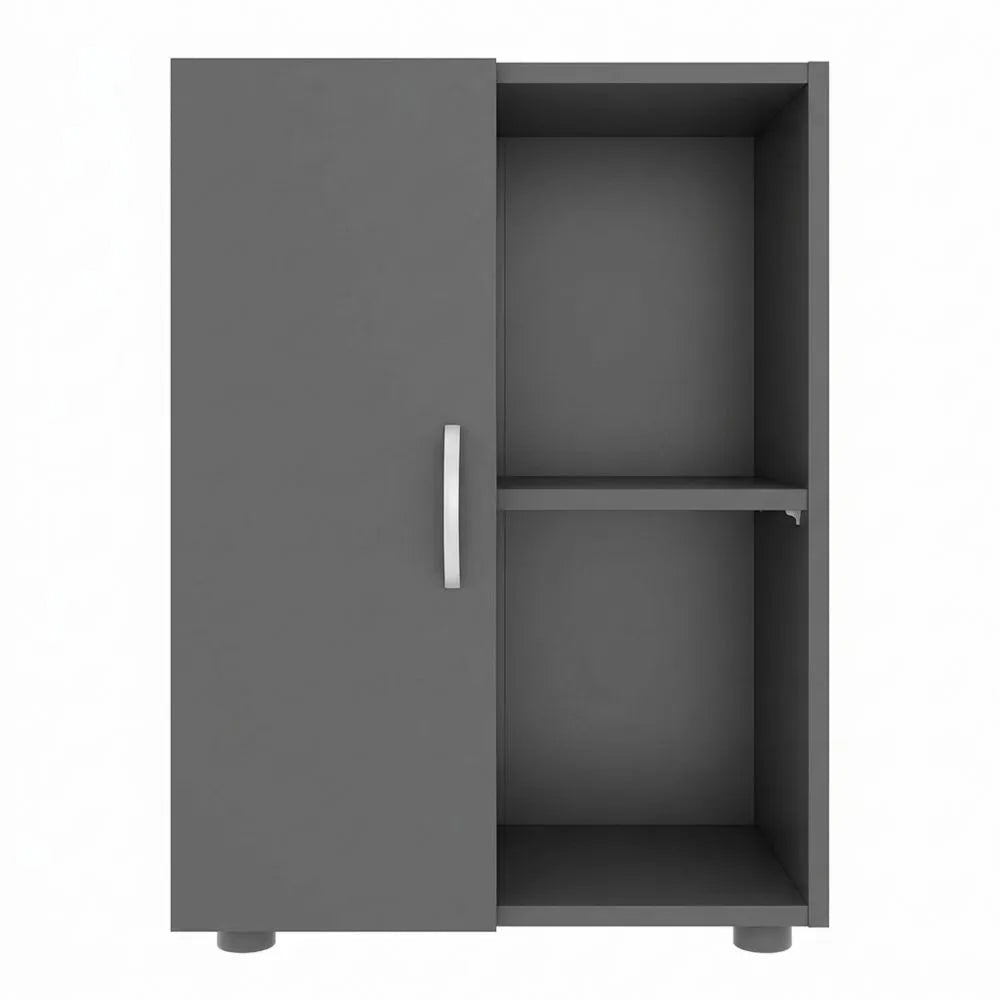 Moderner Büroschrank mit Drehtüren und zwei Fächern