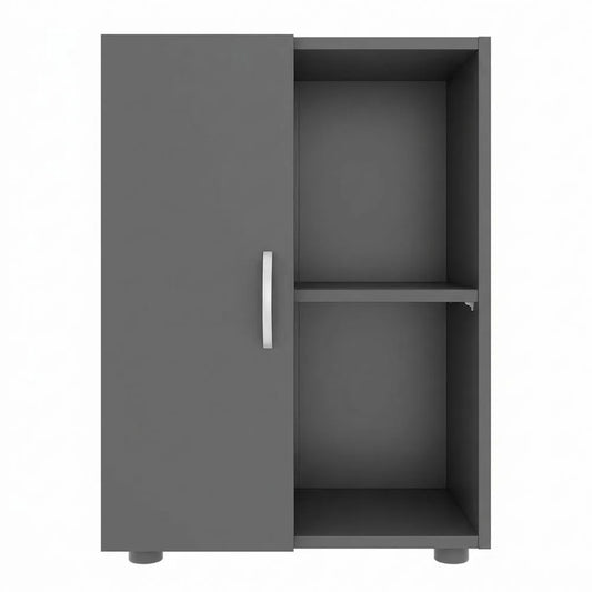 Moderner Büroschrank mit Drehtüren und zwei Fächern