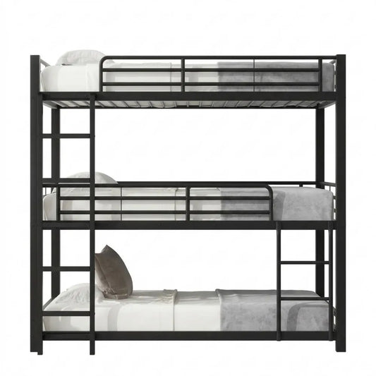 Robustes Metallbett 90x200 cm für Kinder, Jugendliche und Erwachsene