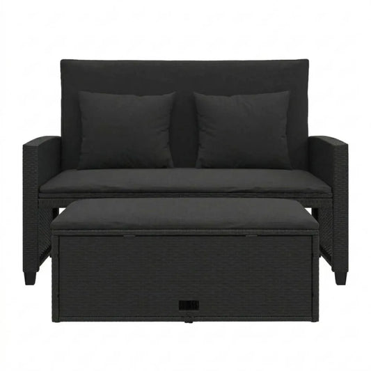 Verstellbares Gartensofa mit Stauraum und Liegefunktion für Balkon