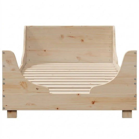 Modernes Einzelbett aus Kiefernholz mit Lattenrost, 100x200 cm