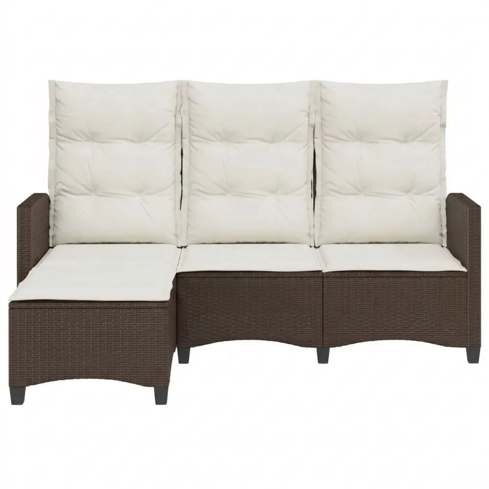 Modulares Gartensofa mit verstellbarer Liegefunktion aus Rattan