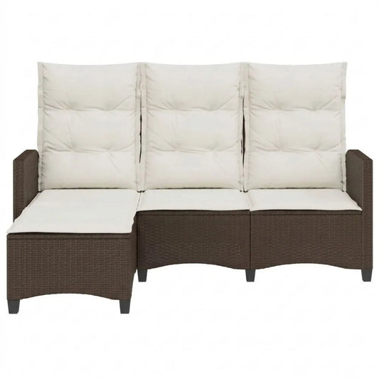 Modulares Gartensofa mit verstellbarer Liegefunktion aus Rattan