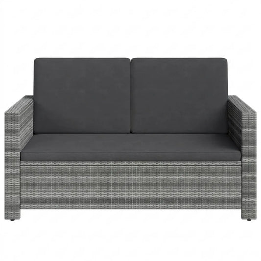 Platzsparendes Rattan Gartensofa für Balkon und Terrasse